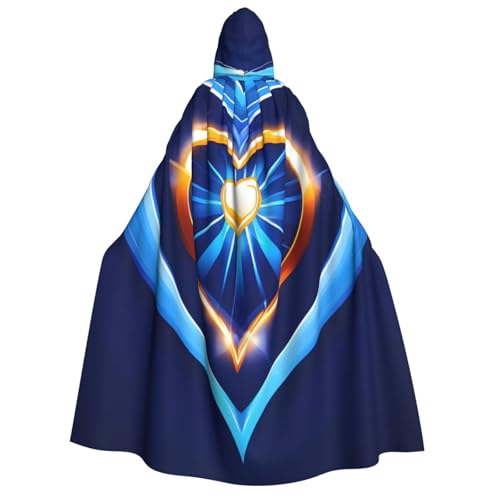 Rich&Rabbit Himmelblauer Herzaufdruck Erwachsene Kapuzenumhang Halloween Weihnachten Umhang Robe Party Cosplay Kostüme Rich&Rabbit Himmelblauer Herzaufdruck Erwachsene Kapuzenumhang Halloween Weihnachten Umhang Robe Party Cosplay Kostüme von Rich&Rabbit