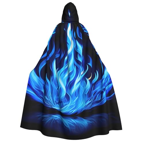 Rich&Rabbit Indigo Flame-Print Erwachsene Kapuzenumhang Halloween Weihnachten Umhang Robe Party Cosplay Kostüme Rich&Rabbit Indigo Flame-Print Erwachsene Kapuzenumhang Halloween Weihnachten Umhang Robe Party Cosplay Kostüme von Rich&Rabbit