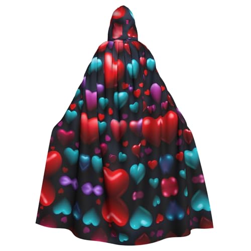 Rich&Rabbit Romantischer roter Herzaufdruck Erwachsene Kapuzenumhang Halloween Weihnachten Umhang Robe Party Cosplay Kostüme Rich&Rabbit Romantischer roter Herzaufdruck Erwachsene Kapuzenumhang Halloween Weihnachten Umhang Robe Party Cosplay Kostüme von Rich&Rabbit