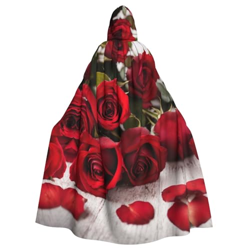 Rich&Rabbit Rote Rose Blumendruck Erwachsene Kapuzenumhang Halloween Weihnachten Umhang Robe Party Cosplay Kostüme Rich&Rabbit Rote Rose Blumendruck Erwachsene Kapuzenumhang Halloween Weihnachten Umhang Robe Party Cosplay Kostüme von Rich&Rabbit