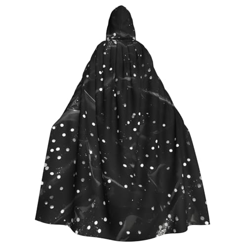 Rich&Rabbit Schwarz-weißer Glitzer-Aufdruck, Kapuzenumhang für Erwachsene, Halloween, Weihnachten, Umhang, Robe, Party, Cosplay-Kostüme Rich&Rabbit Schwarz-weißer Glitzer-Aufdruck, Kapuzenumhang für Erwachsene, Halloween, Weihnachten, Umhang, Robe, Party, Cosplay-Kostüme von Rich&Rabbit