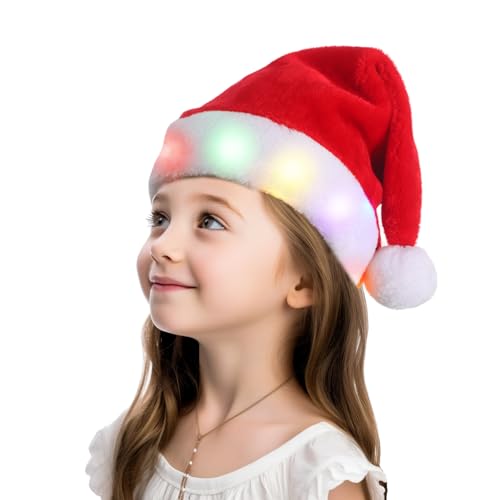 RichDeer Nikolausmütze Weihnachtsmütze LED Kinder, Santa Weihnachtsmann Weihnachtsmütze, Kuschelweich Plüsch Weihnachtsmützen Herren Damen, Weihnachtshut für Neujahr Festliche Weihnachtsfeier RichDeer Nikolausmütze Weihnachtsmütze LED Kinder, Santa Weihnachtsmann Weihnachtsmütze, Kuschelweich Plüsch Weihnachtsmützen Herren Damen, Weihnachtshut für Neujahr Festliche Weihnachtsfeier von RichDeer