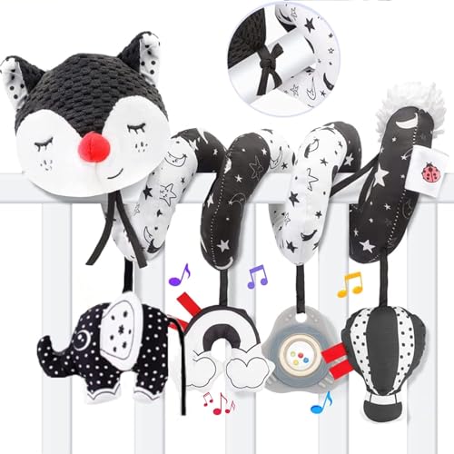 RichDeer Kinderwagen Spielzeug Kinderbett Spirale Spielzeug Autositz Spielzeug,Schwarz Weiss Spielzeug Baby, Activity Spirale Baby, Spielbogen Kinderwagenkette für Babys 0-6 Monate RichDeer Kinderwagen Spielzeug Kinderbett Spirale Spielzeug Autositz Spielzeug,Schwarz Weiss Spielzeug Baby, Activity Spirale Baby, Spielbogen Kinderwagenkette für Babys 0-6 Monate von RichDeer