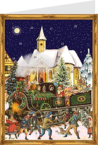 Richard Sellmer Verlag Adventskalender "Der Weihnachtszug" Postkarte mit Umschlag von Richard Sellmer Verlag