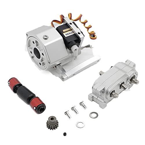 Richeyty Front Motor PräFix Schaltbares Getriebe Verteiler Getriebe Set für 1/10 RC Crawler Auto Axial SCX10 & SCX10 II Upgrade Teile,2 von Richeyty