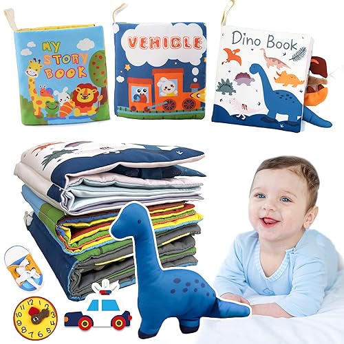 Richgv Knisterbuch Baby ab 0 Monate Gefühlsbuch Babybuch Stoffbücher Spielbuch für Babys Neugeborene Kleinkinder Interaktives Bilderbuch Babyspielzeug Geschenke für Babys von Richgv