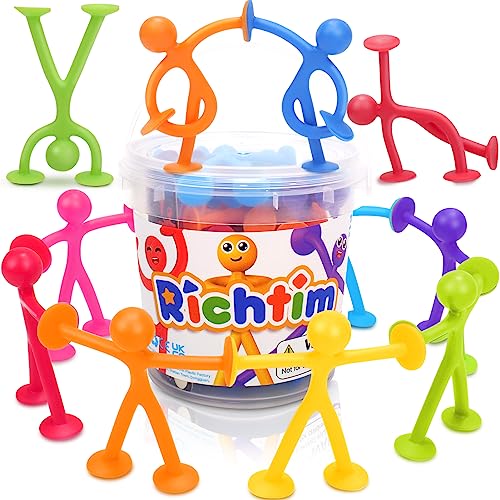Richtim Humanoides sensorisches Spielzeug für Kinder, 24 Stück, kreatives Saugspielzeug, kein Loch, Badespielzeug, sensorisches Spielzeug für Kinder, Reisen, Beruhigung für Jungen und Mädchen Richtim Humanoides sensorisches Spielzeug für Kinder, 24 Stück, kreatives Saugspielzeug, kein Loch, Badespielzeug, sensorisches Spielzeug für Kinder, Reisen, Beruhigung für Jungen und Mädchen von Richtim