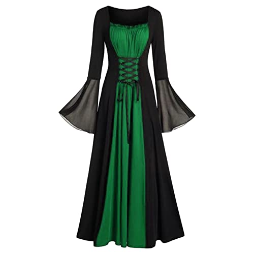 Gothic-Kleid für Damen, Übergrößen, Mittelalterliches Damenkleid aus Spitze, Vintage, Zeremonie, Dolman-Kleid, schulterfrei, Abendkleid, viktorianische Mittelalterliche Kleidung für Halloween Gothic-Kleid für Damen, Übergrößen, Mittelalterliches Damenkleid aus Spitze, Vintage, Zeremonie, Dolman-Kleid, schulterfrei, Abendkleid, viktorianische Mittelalterliche Kleidung für Halloween von Richymfa