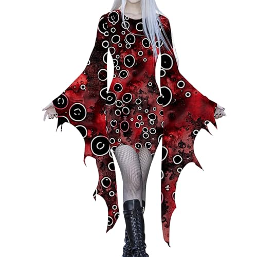 Halloween-Kostüm für Damen, Gothic, Vampir, Gothic, Damen, schulterfrei, kurvig, Kleid für Zeremonie, Dolman-Ärmel, Spitze, Abendkleid, viktorianisches Mittelalter für Karneval Halloween-Kostüm für Damen, Gothic, Vampir, Gothic, Damen, schulterfrei, kurvig, Kleid für Zeremonie, Dolman-Ärmel, Spitze, Abendkleid, viktorianisches Mittelalter für Karneval von Richymfa