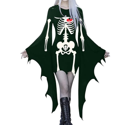Richymfa Gothic Damen Halloween Karneval Vintage Mittelalterliches Kleid Damen mit freien Schultern Übergrößen Kleid Zeremonie Ärmel Spitze Tanzkleider Kostüm Hexe Punk für Halloween von Richymfa