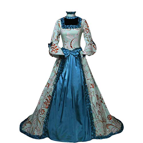 Richymfa Mittelalterliches Kleid für Damen, Renaissance, elegantes Zeremonie-Kleid mit ausgestellten Ärmeln, Übergröße, langes Festkleid mit Schnürsenkeln, Gothic-Kostüm für Halloween, Karneval Richymfa Mittelalterliches Kleid für Damen, Renaissance, elegantes Zeremonie-Kleid mit ausgestellten Ärmeln, Übergröße, langes Festkleid mit Schnürsenkeln, Gothic-Kostüm für Halloween, Karneval von Richymfa