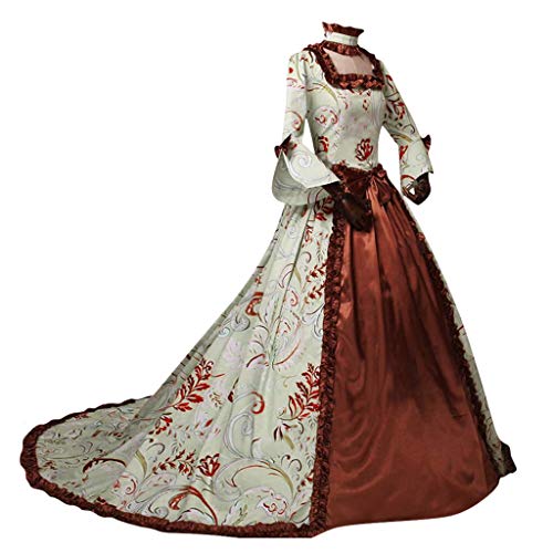 Richymfa Mittelalterliches Kleid für Damen, Renaissance, elegantes Zeremonie-Kleid mit ausgestellten Ärmeln, Übergröße, langes Festkleid mit Schnürsenkeln, Gothic-Kostüm für Halloween, Karneval Richymfa Mittelalterliches Kleid für Damen, Renaissance, elegantes Zeremonie-Kleid mit ausgestellten Ärmeln, Übergröße, langes Festkleid mit Schnürsenkeln, Gothic-Kostüm für Halloween, Karneval von Richymfa