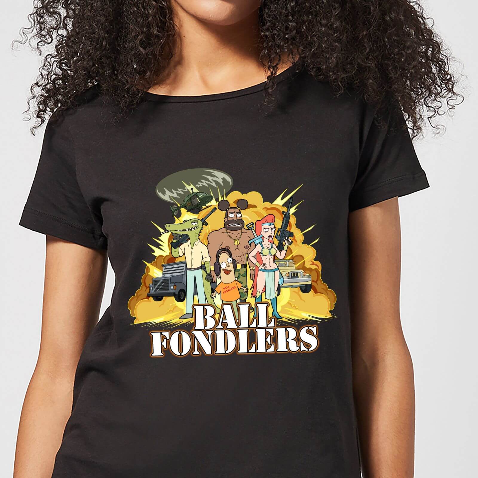 Rick and Morty Ball Fondlers Damen T-Shirt - Schwarz - M von Rick and Morty