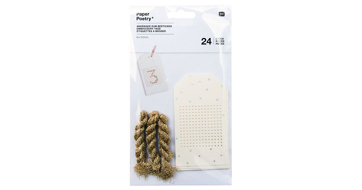 Anhänger Zum Besticken, Creme/Irisierend Anhänger Zum Besticken, Creme/Irisierend von Rico Design