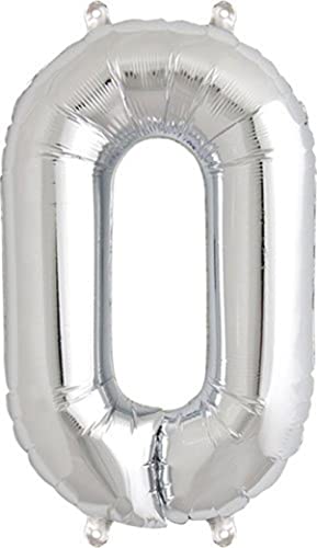 Folienballon "Zahl", Silber, ca. 36 cm Ziffer "0" Folienballon "Zahl", Silber, ca. 36 cm Ziffer "0" von Rico Design