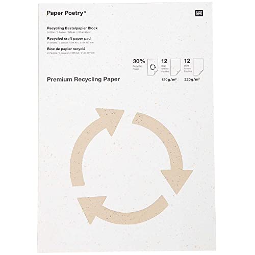 Premium Bastelblock, A4, Recyclingpapier von Rico Design