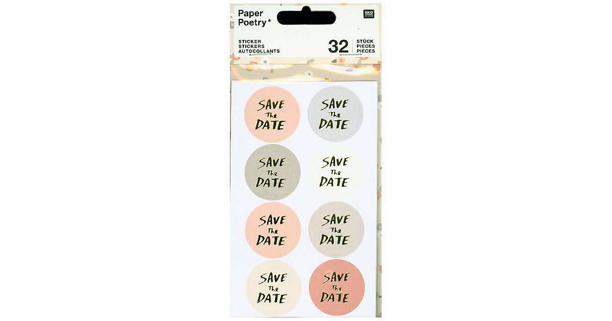 Sticker, Save The Date, Puder/Grau Sticker, Save The Date, Puder/Grau von Rico Design