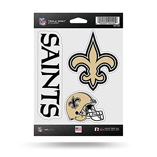 NFL New Orleans Saints Die Cut 3-teilig Triple Spirit Stickerbogen NFL New Orleans Saints Die Cut 3-teilig Triple Spirit Stickerbogen von Rico Industries