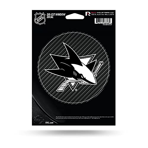 NHL San Jose Sharks Vinyl-Aufkleber, Karbonfaser, gestanzt NHL San Jose Sharks Vinyl-Aufkleber, Karbonfaser, gestanzt von Rico Industries