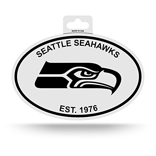 Rico Industries NFL Football Seattle Seahawks Schwarz und Weiß Oval Aufkleber Rico Industries NFL Football Seattle Seahawks Schwarz und Weiß Oval Aufkleber von Rico Industries