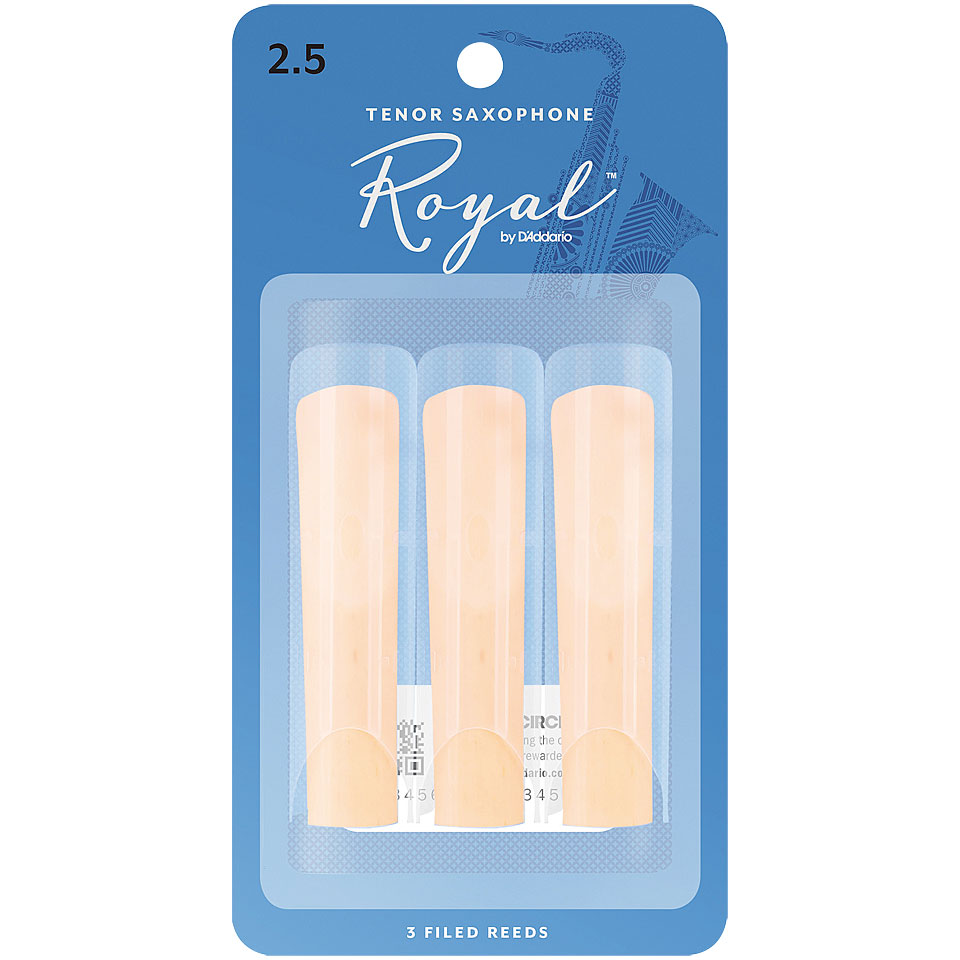 D'Addario Royal Tenor Sax 2,5 3-Pack Blätter D'Addario Royal Tenor Sax 2,5 3-Pack Blätter von Daddario