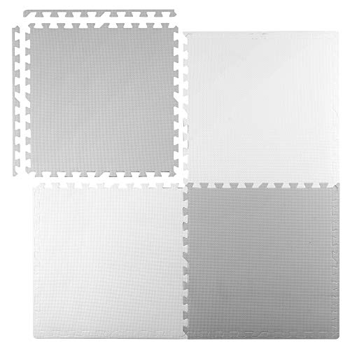 Ricokids Krabbelmatte Baby Puzzlematte Spielmatte Schaumstoffmatte rutschfest für Kinder 4 Teile 120 x 120 x 1 cm Grau Weiß Ricokids Krabbelmatte Baby Puzzlematte Spielmatte Schaumstoffmatte rutschfest für Kinder 4 Teile 120 x 120 x 1 cm Grau Weiß von Ricokids