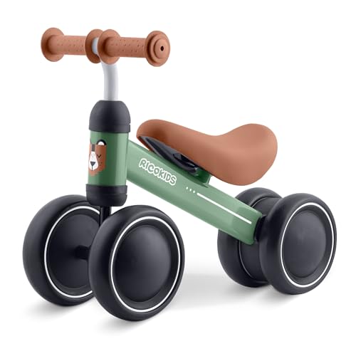Ricokids Laufrad ab 1 Jahr - Kinderlaufrad Lauflernrad - Dreirad - stabile Stahlrahmen - Ultraleicht - Grün Braun Ricokids Laufrad ab 1 Jahr - Kinderlaufrad Lauflernrad - Dreirad - stabile Stahlrahmen - Ultraleicht - Grün Braun von Ricokids