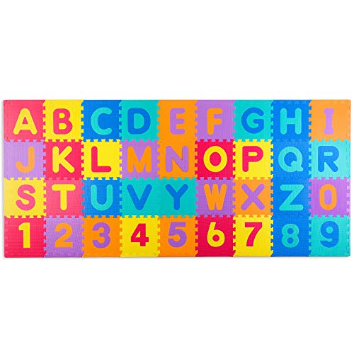 Spielmatte Puzzlematte Spielteppich Bodenpuzzle Eva Alphabet 98 TLG Ricokids von Ricokids