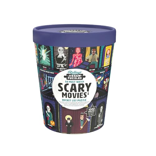 50 Must-Watch Scary Movies Bucket List 1000-piece Puzzle von Ridley's Games