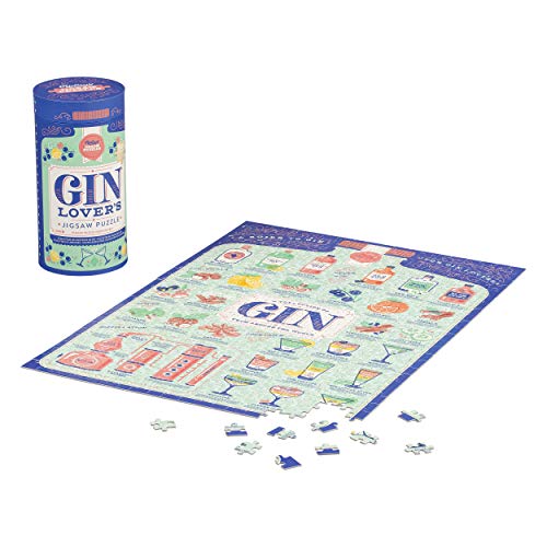 Ridley's Games JIG040 Puzzle 500 Teile Gin-Liebhaber (50 x 35 cm), blaugrün von Ridley's