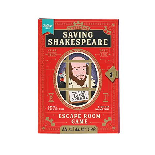 Ridley's Games Timescape Saving Shakespeare | Escape Room Adventure | Alter 12+ | 1+ Spieler | 90 Minuten Spaß Familien-Brettspiel für Spieleabend, Partyspiel für Erwachsene und Kinder Ridley's Games Timescape Saving Shakespeare | Escape Room Adventure | Alter 12+ | 1+ Spieler | 90 Minuten Spaß Familien-Brettspiel für Spieleabend, Partyspiel für Erwachsene und Kinder von Ridley's Games