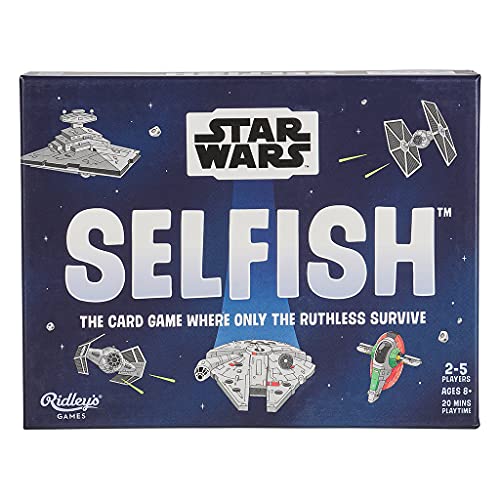 Ridley's Selfish: Star Wars Edition, Strategie-Kartenspiel, ab 8 Jahren, für 2–5 Spieler, über 20 Minuten Spieldauer von Ridley's