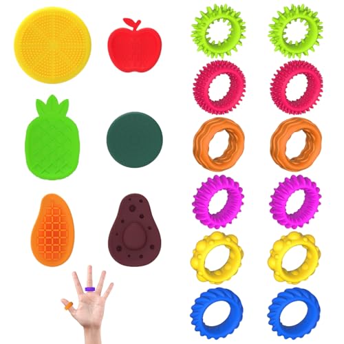 6 Stück Sensorische Steine,12 Stück Fidget Toys Sensory Rings,Sensory Stones,Geeignet für Autismus,Adhs,Geeignet für Kinder und Erwachsene zur Linderung von Stress und Angstzuständen 6 Stück Sensorische Steine,12 Stück Fidget Toys Sensory Rings,Sensory Stones,Geeignet für Autismus,Adhs,Geeignet für Kinder und Erwachsene zur Linderung von Stress und Angstzuständen von Rienan