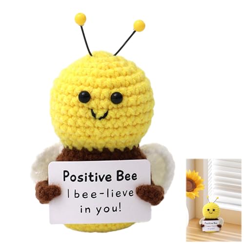 Rienan Positive Bee Gelbe Pocket Hug Biene Strickpuppe,Glück Biene Positive Puppe Handgewebte Emotional Support Bee,Funny Positive Bee Geeignet Als Raumdekoration,Segensgeschenk Rienan Positive Bee Gelbe Pocket Hug Biene Strickpuppe,Glück Biene Positive Puppe Handgewebte Emotional Support Bee,Funny Positive Bee Geeignet Als Raumdekoration,Segensgeschenk von Rienan