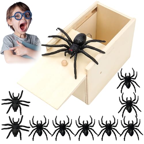 Rienan Spinne in Der Box,Spider Prank Box,Spider Prank Toy für Kinder & Erwachsene,Box mit Spinne mit 7 Realistische Spinne,Lustige überraschung,Party Favors Rienan Spinne in Der Box,Spider Prank Box,Spider Prank Toy für Kinder & Erwachsene,Box mit Spinne mit 7 Realistische Spinne,Lustige überraschung,Party Favors von Rienan