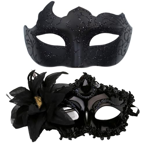 Rierousy 2 Stück Venezianische Maske für Damen und Herren - Maskenball, Karneval Party Kostüm Rierousy 2 Stück Venezianische Maske für Damen und Herren - Maskenball, Karneval Party Kostüm von Rierousy