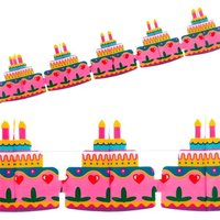 Papiergirlande mit hübschem Geburtstagstorten-Motiv, d=17 cm, 4m Papiergirlande mit hübschem Geburtstagstorten-Motiv, d=17 cm, 4m von Riethmüller