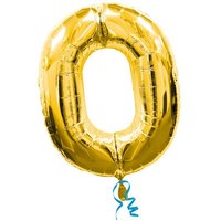 XXL Folienballon als Zahl 0 in Gold, 1 Zahlenballon für runde Geburtstage XXL Folienballon als Zahl 0 in Gold, 1 Zahlenballon für runde Geburtstage von Riethmüller