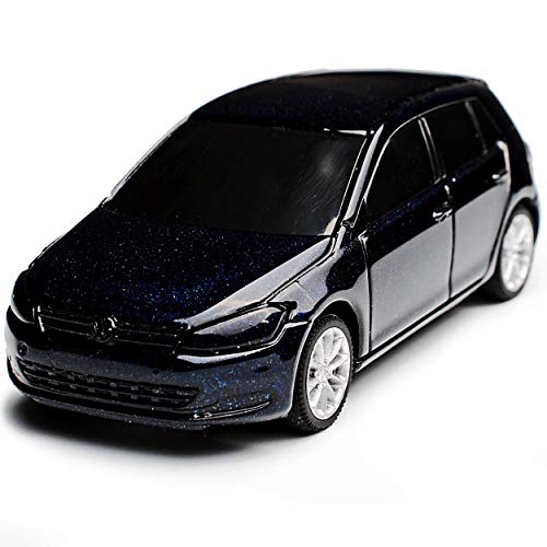 Rietze Volkwagen Golf VII Dunkel Blau Fast Schwarz 5 Türer Ab 2012 1/64 Modell Auto mit individiuellem Wunschkennzeichen von Rietze