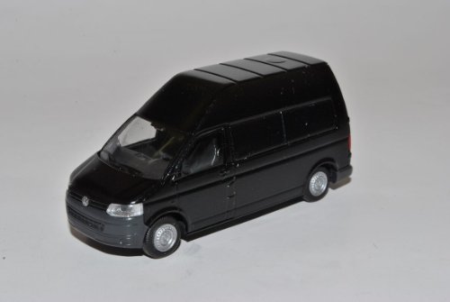 Rietze Volkwagen T5 GP Schwarz Transporter Kasten Hochdach Facelift Ab 2009 H0 1/87 Modell Auto mit individiuellem Wunschkennzeichen von Rietze