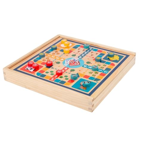 Rifuli # 6-in-1-Multifunktions-Holzspiel Gobang Kinder-Holzpuzzle-Desktop- (Light Blue, One Size) von Rifuli