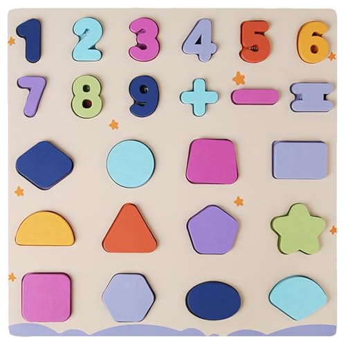 Rifuli # Digitale Formpuzzles für die frühe Bildung aus Holz, Handgriffe für Kinder (Sky Blue, One Size) von Rifuli