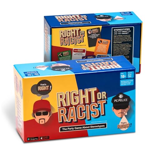 Right Or Racist - Lustiges weißes Elefanten-Geschenk - Geschenk für Männer - Partyspiel - lustiges Spiel - tolles Geschenk - Geburtstagsgeschenke für Männer und Frauen von Right Or Racist