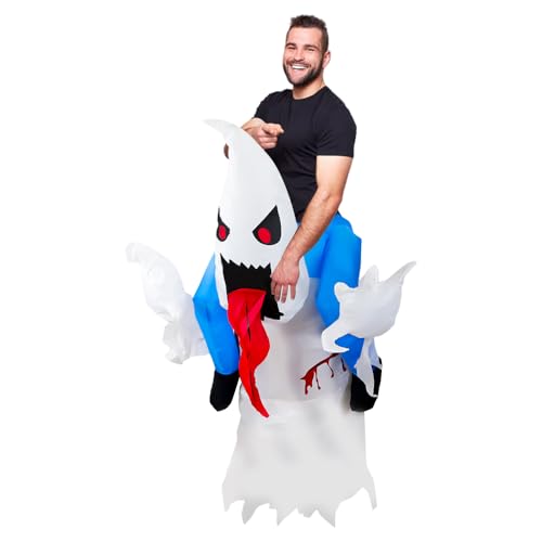 Riidmaax Aufblasbares Halloween-Kostüm für Erwachsene, Geist, aufblasbares Kostüm für Damen und Herren, lustiges Geister-Kostüm von Riidmaax