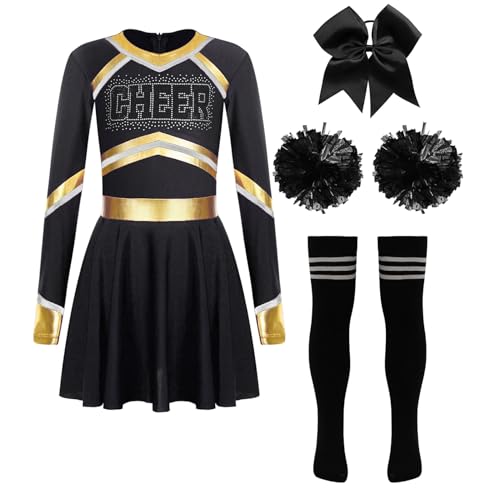 Riismen Anzug Von Bommel Mädchen Kind Verkleidung Karneval Cheerleading Mädchen Outfit Uniform Bommel Leistung Schwarz 158-164 Riismen Anzug Von Bommel Mädchen Kind Verkleidung Karneval Cheerleading Mädchen Outfit Uniform Bommel Leistung Schwarz 158-164 von Riismen
