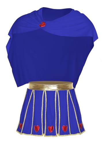 Riismen Cupid Kostüm Herren Halloween Cosplay Liebesbote kostüm Kurze Umhang mit Faltenrock Faschingkostüm Mottopartys Rave Outfit von Riismen