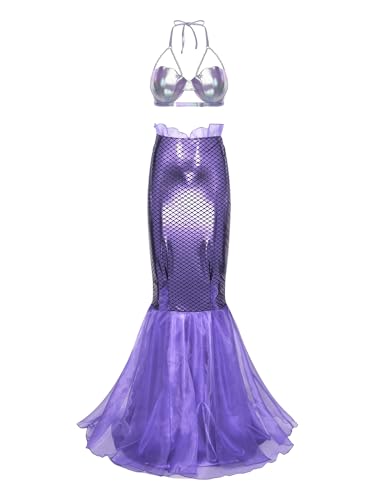 Riismen Damen Meerjungfrau Kostüm Set Metallic Fischschwanz Rock Muschel Bh Mit Perlenketten Halloween Cosplay Karnevalskostüm Mottopartys Clubwear Typ C M Riismen Damen Meerjungfrau Kostüm Set Metallic Fischschwanz Rock Muschel Bh Mit Perlenketten Halloween Cosplay Karnevalskostüm Mottopartys Clubwear Typ C M von Riismen