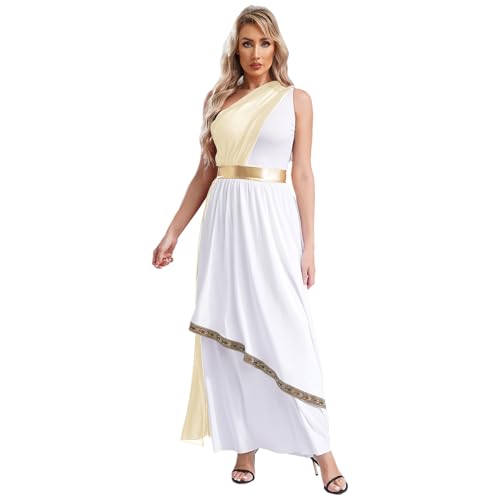 Riismen Ein Schulterfreies Kleid Abendball Damen Verkleidung Griechische Göttin Kostüm Halloween Karneval Cosplay Sekt S Riismen Ein Schulterfreies Kleid Abendball Damen Verkleidung Griechische Göttin Kostüm Halloween Karneval Cosplay Sekt S von Riismen