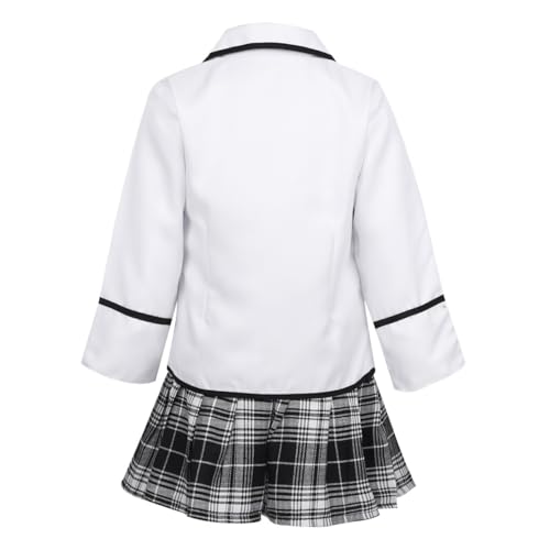 Riismen Halloween Kostüm Schulmädchen Kinder Japanische Schuluniform Set Hemd Rock Karo Mantel Taufkostüm Karneval Party Cosplay 314 Jahre Weiß 140-152 Riismen Halloween Kostüm Schulmädchen Kinder Japanische Schuluniform Set Hemd Rock Karo Mantel Taufkostüm Karneval Party Cosplay 314 Jahre Weiß 140-152 von Riismen