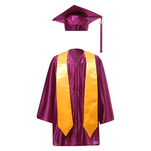 Riismen Kinder Abschlussrobe Schulabschlusskleid Diplom Outfit Mit Abschlusshut Vorschul Pompon Abschlussoutfit Kindergarten Abschlusskleidung Burgund 134-140 Riismen Kinder Abschlussrobe Schulabschlusskleid Diplom Outfit Mit Abschlusshut Vorschul Pompon Abschlussoutfit Kindergarten Abschlusskleidung Burgund 134-140 von Riismen